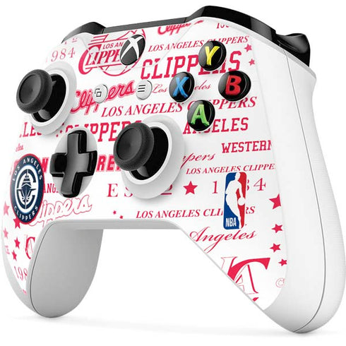 NBA Los Angeles Clippers Blast Logos Xbox One S Controller Skin