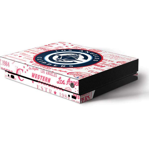 NBA Los Angeles Clippers Blast Logos Xbox One X Console Skin