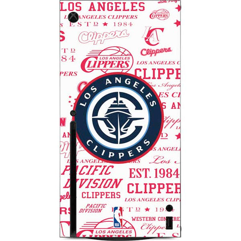 NBA Los Angeles Clippers Blast Logos Xbox Series X Console Skin