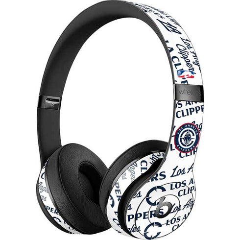 NBA Los Angeles Clippers Blast Text Beats Solo 3 Wireless Skin