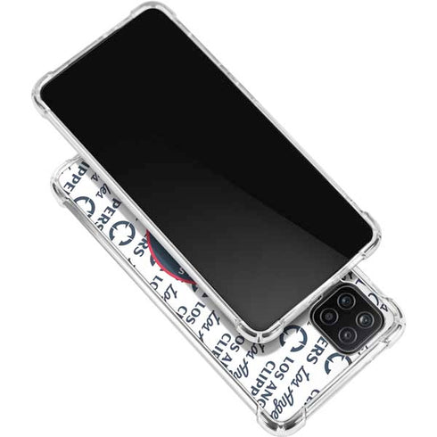 NBA Los Angeles Clippers Blast Text Galaxy A12 Clear Case