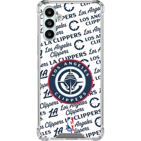 NBA Los Angeles Clippers Blast Text Galaxy A13 5G Clear Case