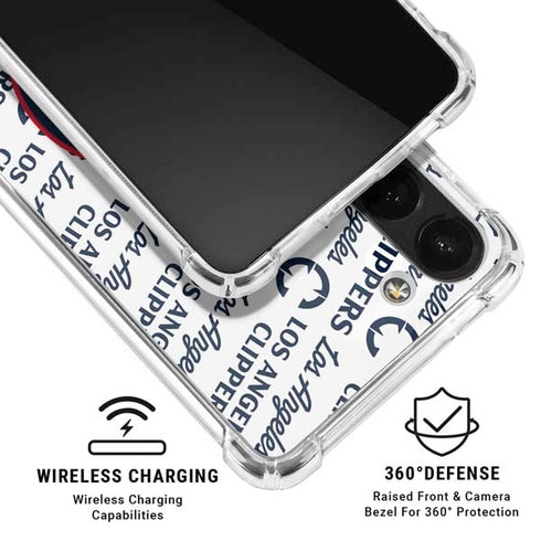 NBA Los Angeles Clippers Blast Text Galaxy A13 5G Clear Case