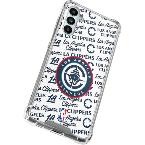 NBA Los Angeles Clippers Blast Text Galaxy A14 5G Clear Case