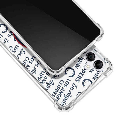 NBA Los Angeles Clippers Blast Text Galaxy A14 5G Clear Case