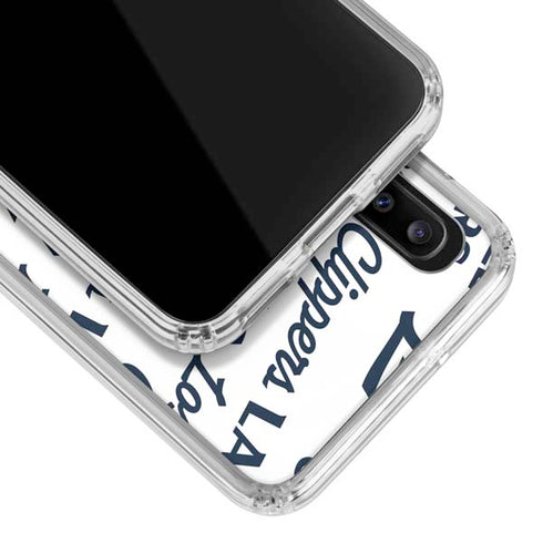 NBA Los Angeles Clippers Blast Text Galaxy A20 Clear Case