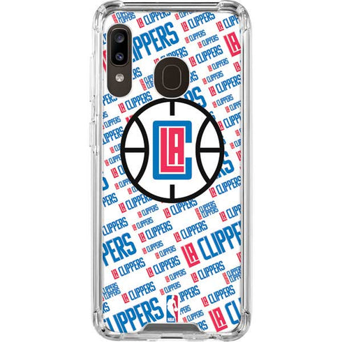 NBA Los Angeles Clippers Blast Text Galaxy A30 Clear Case