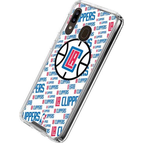 NBA Los Angeles Clippers Blast Text Galaxy A30 Clear Case