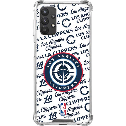NBA Los Angeles Clippers Blast Text Galaxy A32 5G Clear Case