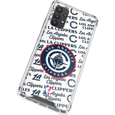 NBA Los Angeles Clippers Blast Text Galaxy A32 5G Clear Case