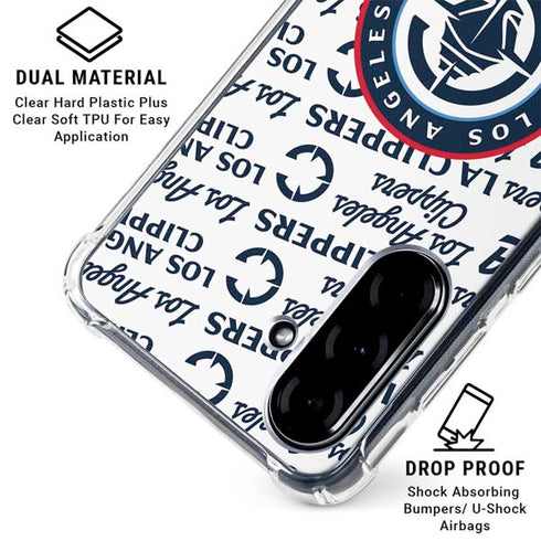NBA Los Angeles Clippers Blast Text Galaxy A36 5G Clear Case