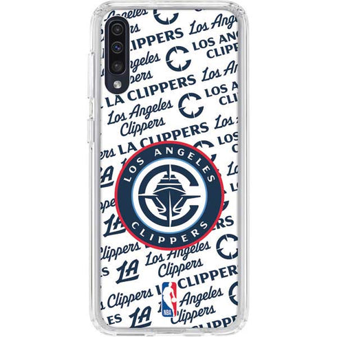 NBA Los Angeles Clippers Blast Text Galaxy A50 Clear Case
