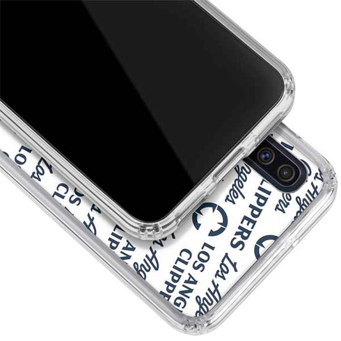 NBA Los Angeles Clippers Blast Text Galaxy A50 Clear Case