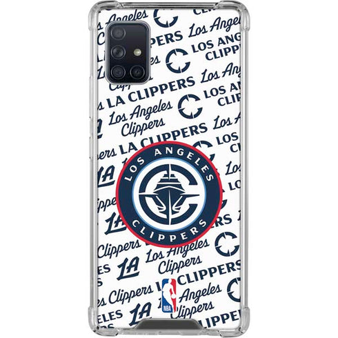 NBA Los Angeles Clippers Blast Text Galaxy A51 5G Clear Case
