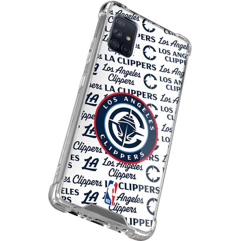 NBA Los Angeles Clippers Blast Text Galaxy A51 5G Clear Case