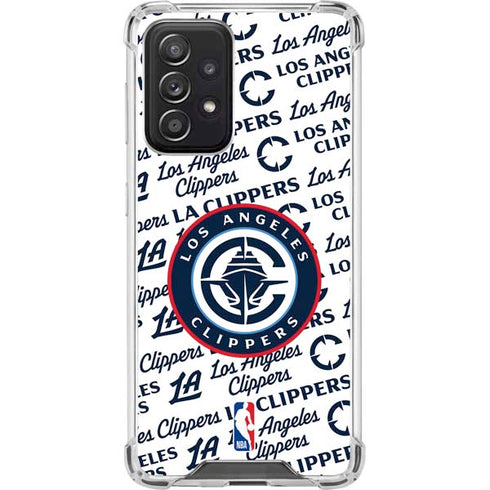 NBA Los Angeles Clippers Blast Text Galaxy A52 5G Clear Case