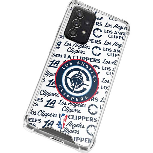 NBA Los Angeles Clippers Blast Text Galaxy A52 5G Clear Case