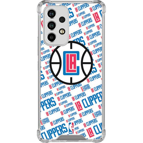 NBA Los Angeles Clippers Blast Text Galaxy A53 5G Clear Case