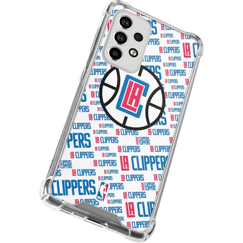 NBA Los Angeles Clippers Blast Text Galaxy A53 5G Clear Case