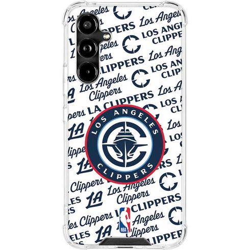 NBA Los Angeles Clippers Blast Text Galaxy A54 5G Clear Case