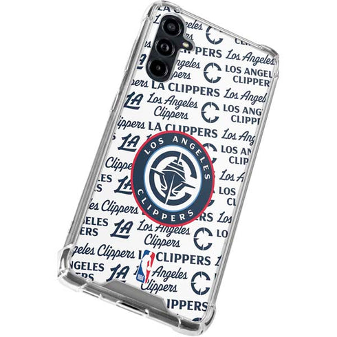 NBA Los Angeles Clippers Blast Text Galaxy A54 5G Clear Case