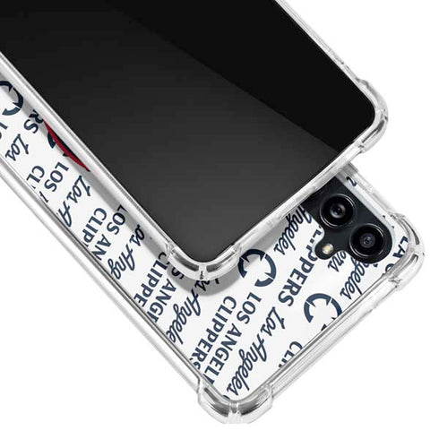 NBA Los Angeles Clippers Blast Text Galaxy A54 5G Clear Case