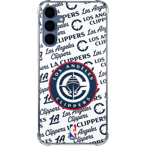 NBA Los Angeles Clippers Blast Text Galaxy A55 5G Clear Case