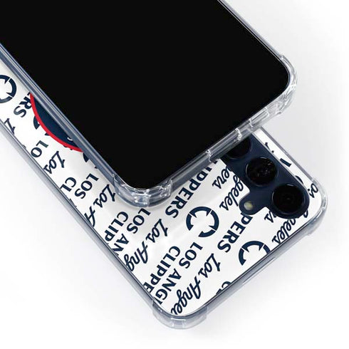 NBA Los Angeles Clippers Blast Text Galaxy A55 5G Clear Case