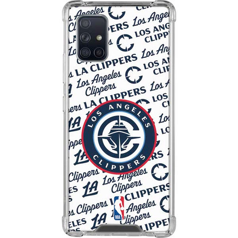 NBA Los Angeles Clippers Blast Text Galaxy A71 5G Clear Case