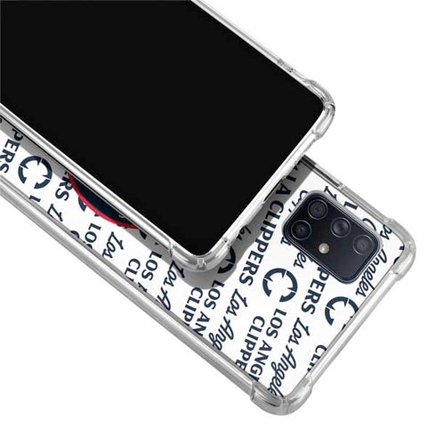 NBA Los Angeles Clippers Blast Text Galaxy A71 5G Clear Case