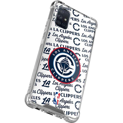 NBA Los Angeles Clippers Blast Text Galaxy A71 5G Clear Case