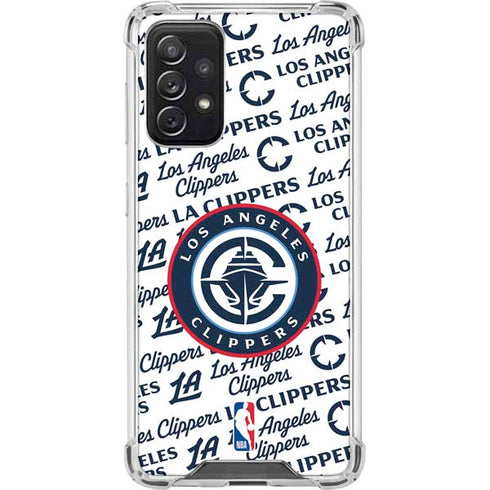 NBA Los Angeles Clippers Blast Text Galaxy A72 5G Clear Case