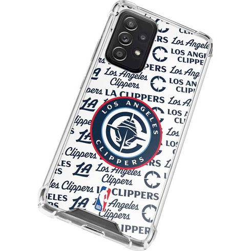 NBA Los Angeles Clippers Blast Text Galaxy A72 5G Clear Case