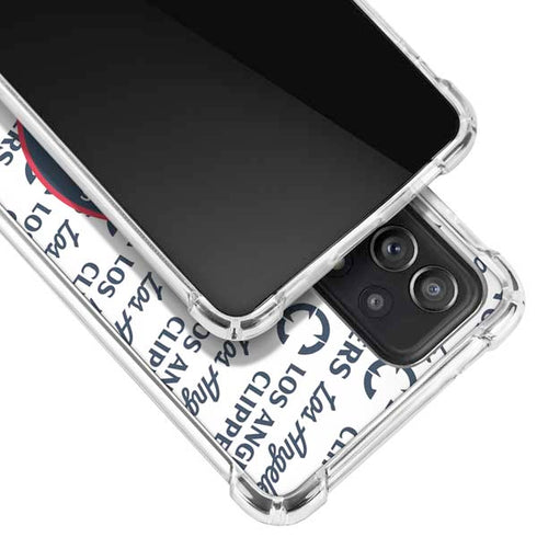 NBA Los Angeles Clippers Blast Text Galaxy A72 5G Clear Case