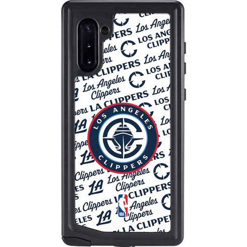 NBA Los Angeles Clippers Blast Text Galaxy Note 10 Waterproof Case