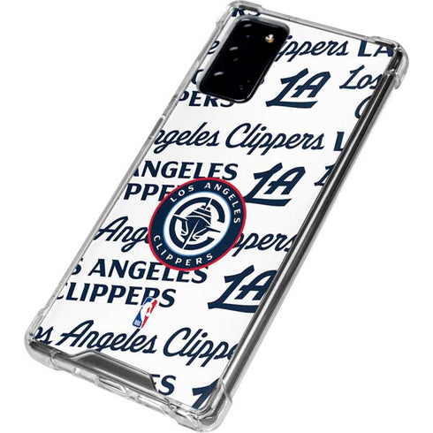 NBA Los Angeles Clippers Blast Text Galaxy Note20 5G Clear Case