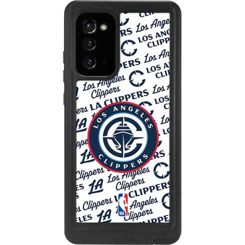 NBA Los Angeles Clippers Blast Text Galaxy Note20 5G Waterproof Case