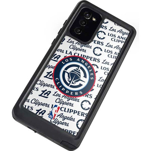 NBA Los Angeles Clippers Blast Text Galaxy Note20 5G Waterproof Case