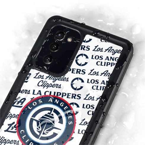 NBA Los Angeles Clippers Blast Text Galaxy Note20 5G Waterproof Case