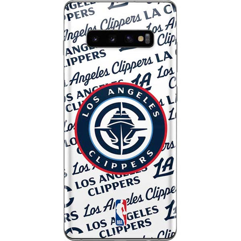 NBA Los Angeles Clippers Blast Text Galaxy S10 Plus Skin