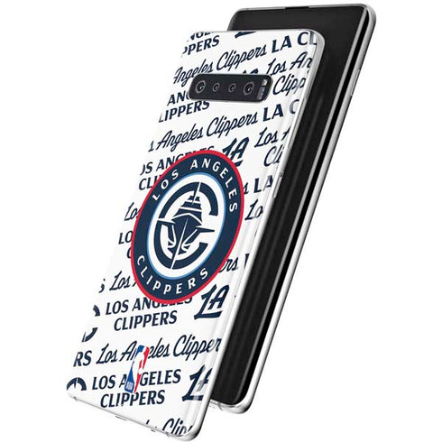 NBA Los Angeles Clippers Blast Text Galaxy S10 Plus Skin