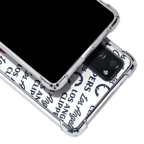 NBA Los Angeles Clippers Blast Text Galaxy S20 FE Clear Case