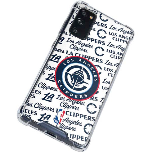 NBA Los Angeles Clippers Blast Text Galaxy S20 FE Clear Case