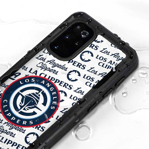 NBA Los Angeles Clippers Blast Text Galaxy S20 Plus Waterproof Case