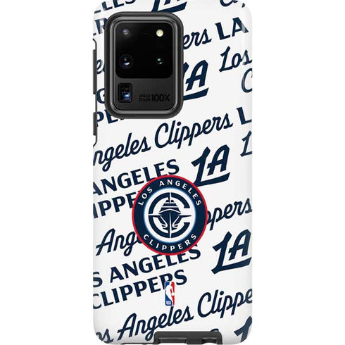 NBA Los Angeles Clippers Blast Text Galaxy S20 Ultra 5G Pro Case