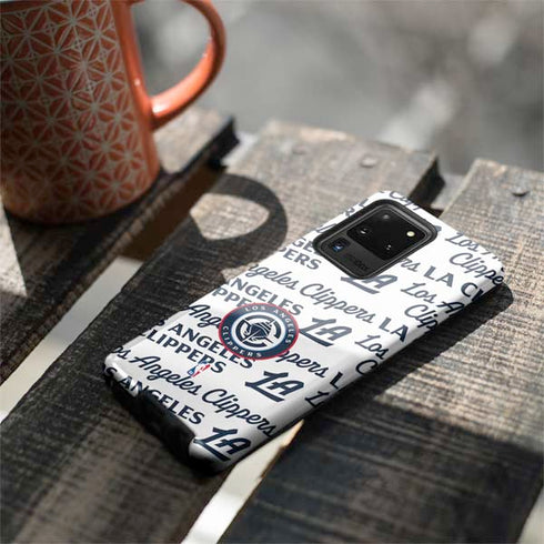 NBA Los Angeles Clippers Blast Text Galaxy S20 Ultra 5G Pro Case