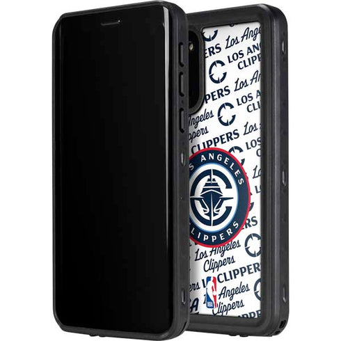 NBA Los Angeles Clippers Blast Text Galaxy S20 Waterproof Case