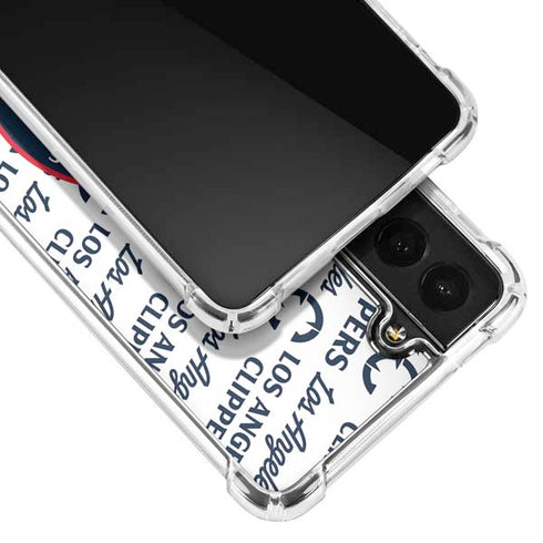 NBA Los Angeles Clippers Blast Text Galaxy S21 FE Clear Case