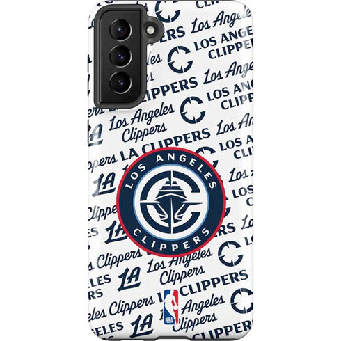 NBA Los Angeles Clippers Blast Text Galaxy S21 FE Pro Case