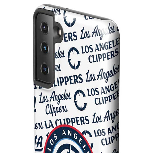 NBA Los Angeles Clippers Blast Text Galaxy S21 FE Pro Case